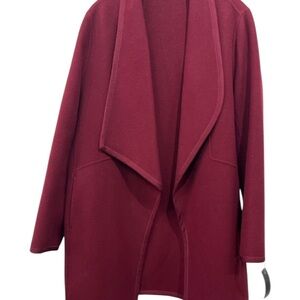 Elie Tahari Burgundy Open Front Jacket Size Small